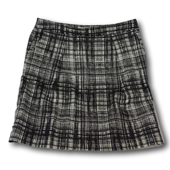 Ann Taylor Dresses & Skirts - Ann Taylor LOFT Womens Black & White Plaid Tweed Skirt 6